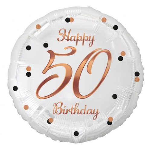 Folijski balon - Happy 50 birthday Rosegold