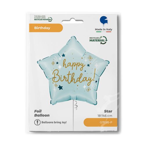 Alternative view of Folijski balon - Happy birthday plava zvijezda